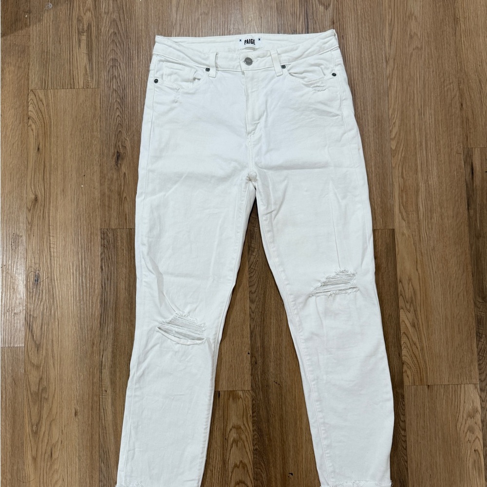 PAIGE Hoxton Slim White Jeans - Woman’s Size 29